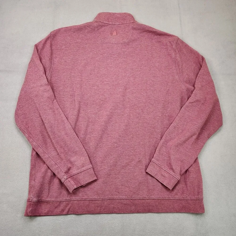 Johnnie-O Sully 1/4 Zip Pullover Men's 2XL Red Long Sleeve Stretch Mock Golf - Picture 2 of 7